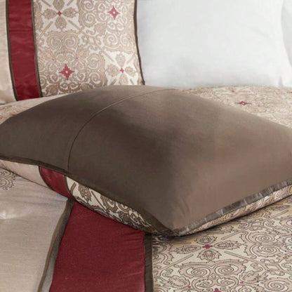 Piece Jacquard Comforter Set with Throw Pillows