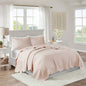 3 Piece Reversible Scalloped Quilt Set Seafoam King/Cal King
