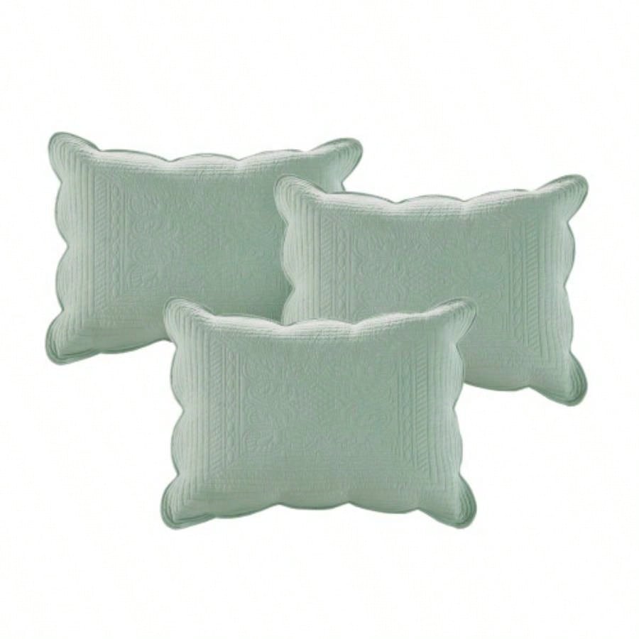 6 Piece Reversible Scalloped Daybed Cover Set Seafoam Daybed