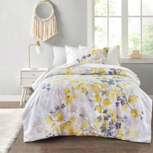 Comforter Set with Bed Sheets Yellow