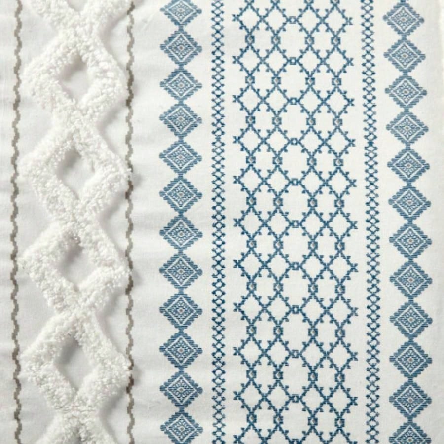 Full/ Cotton Printed Duvet Cover Set with Chenille