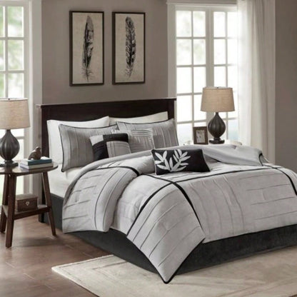 Piece Faux Suede Comforter Set Full