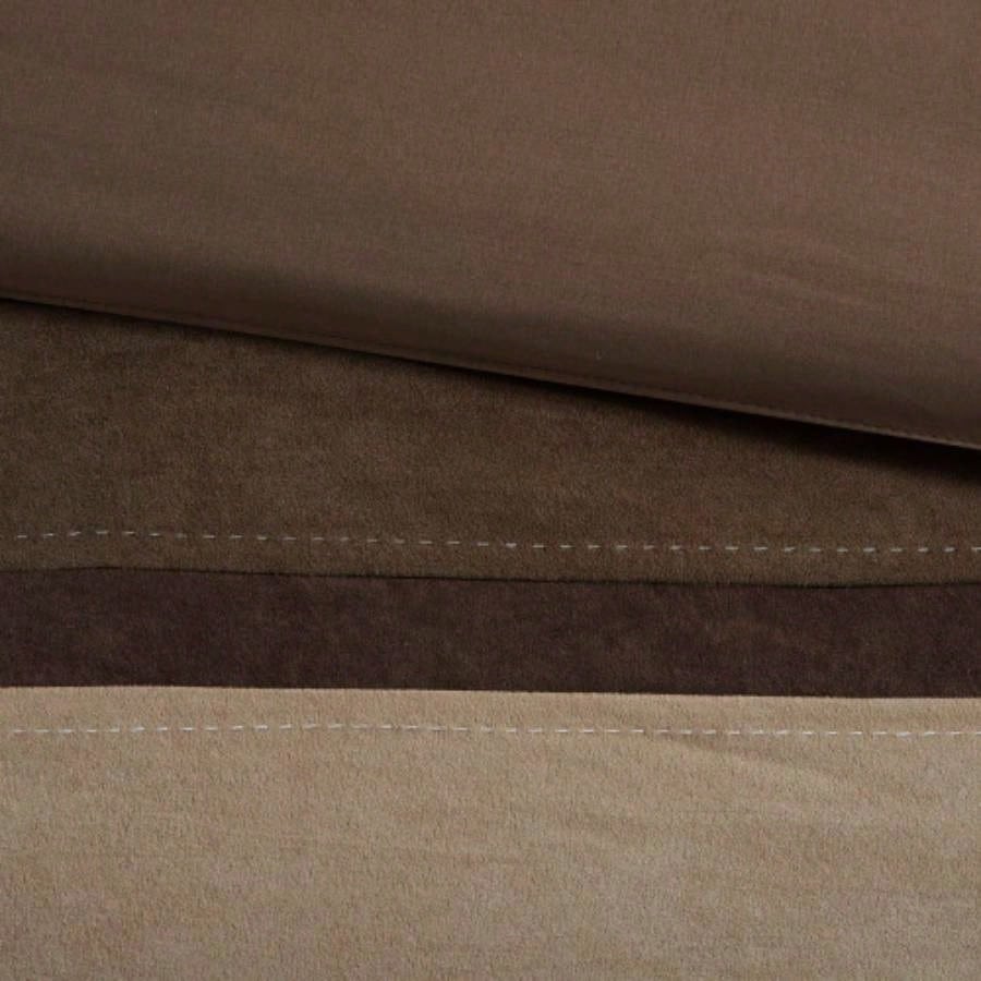 Piece Faux Suede Comforter Set Brown