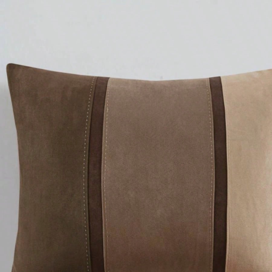 Piece Faux Suede Comforter Set Brown