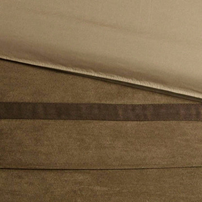 PC Pieced Faux Suede Comforter Set Natural Cal King