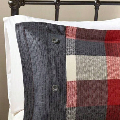 Piece Herringbone Comforter Set Red King