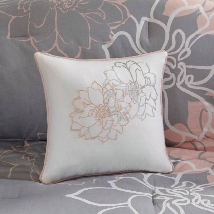 Printed Cotton Sateen Comforter Set/Peach King