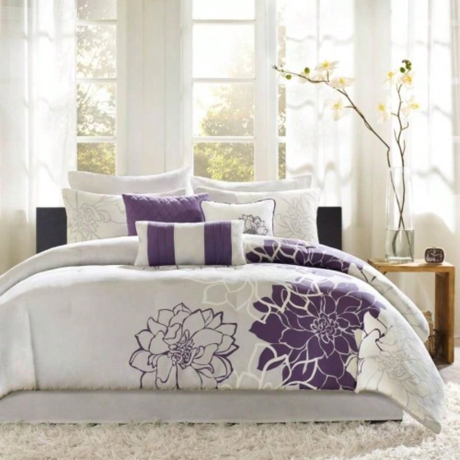 Printed Cotton Sateen Comforter Set/Peach King