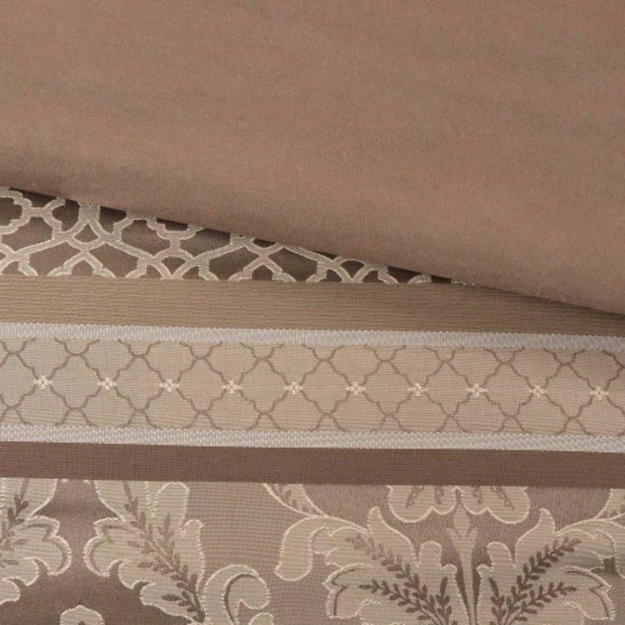 Piece Jacquard Comforter Set Brown/Gold