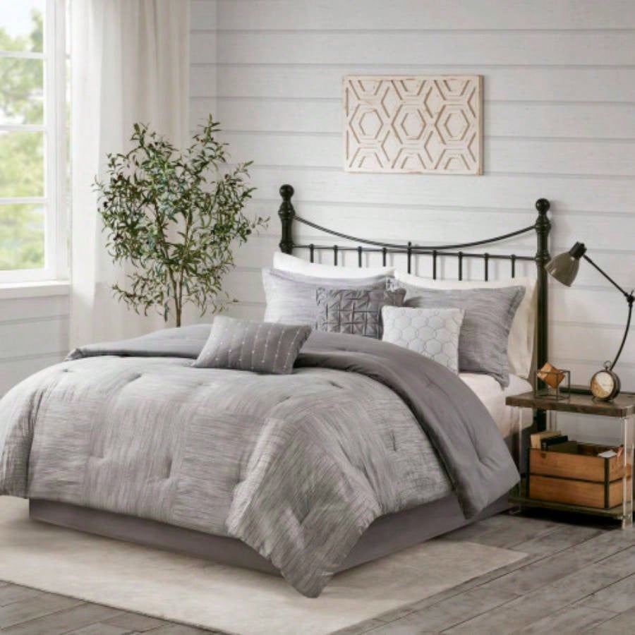 Piece Printed Seersucker Comforter Set Cal King