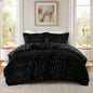 Full/ Back Print Long Fur Comforter Set