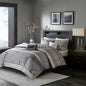 Piece Jacquard Comforter Set/Taupe