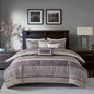 Piece Jacquard Comforter Set/Taupe Cal King