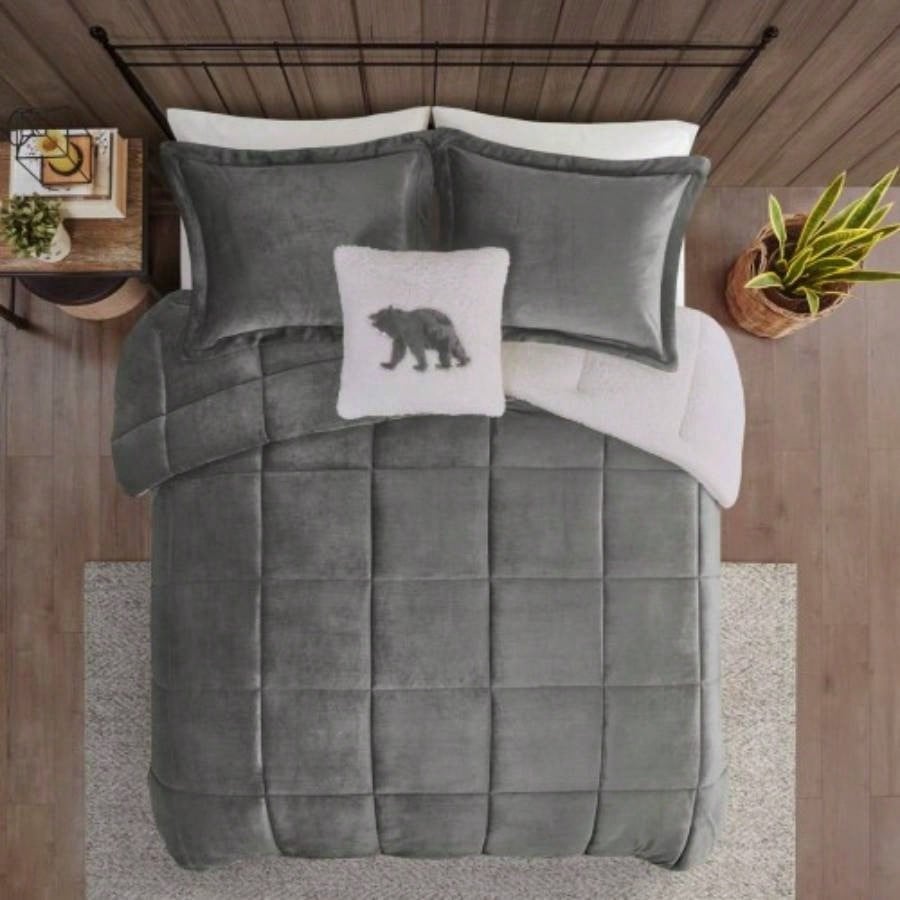 King Plush to Sherpa Down Comforter Set