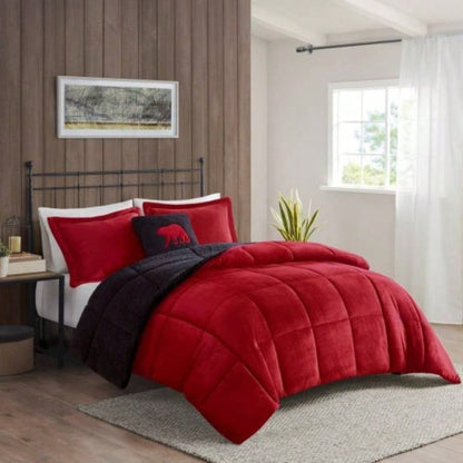 King Plush to Sherpa Down Comforter Set