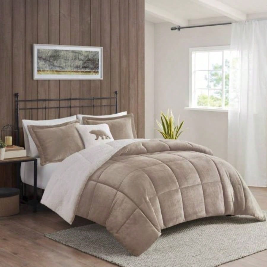 King Plush to Sherpa Down Comforter Set