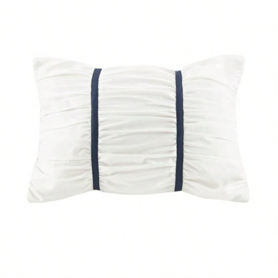 Piece Printed Seersucker Comforter Set with Throw Blanket Blue Full/
