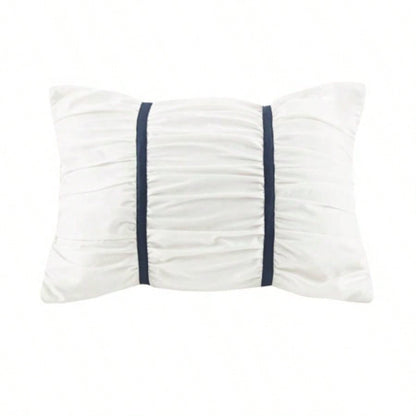 Piece Printed Seersucker Comforter Set with Throw Blanket Blue Full/