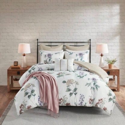 Piece Printed Seersucker Comforter Set with Throw Blanket Blue Full/