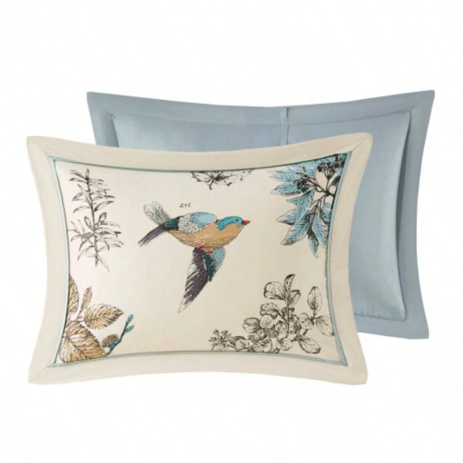 Piece Printed Cotton Twill Comforter Set Khaki