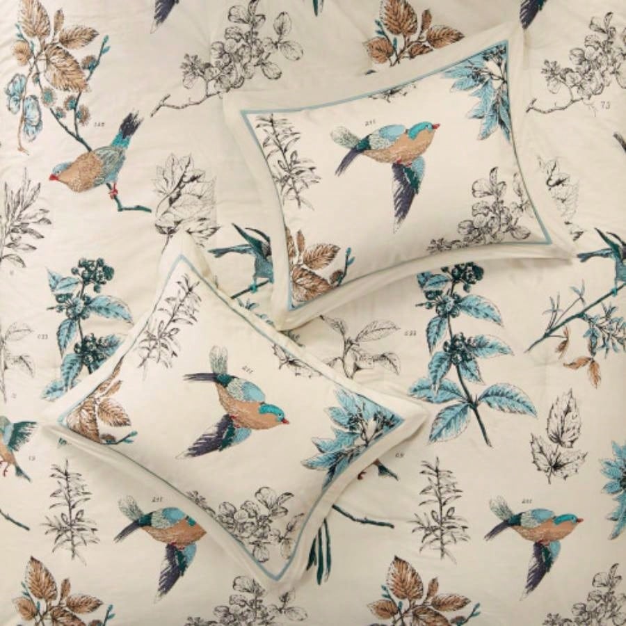 Piece Printed Cotton Twill Comforter Set Khaki