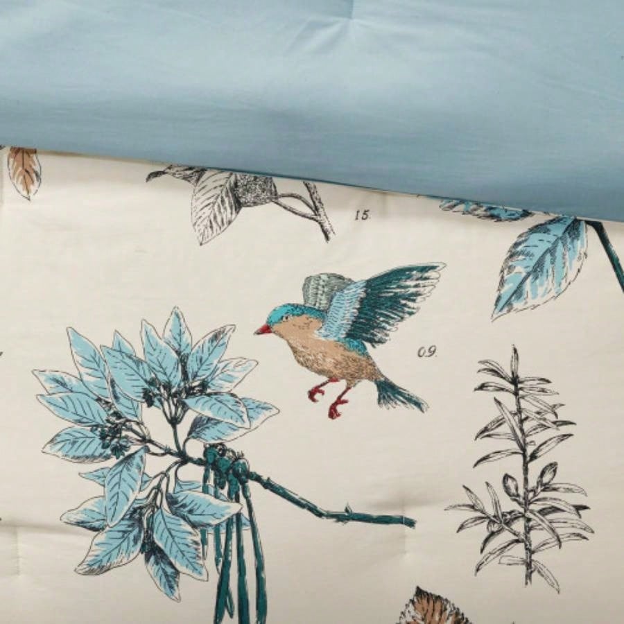 Piece Printed Cotton Twill Comforter Set Khaki