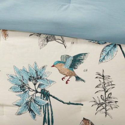 Piece Printed Cotton Twill Comforter Set Khaki