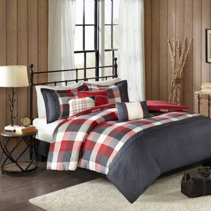 Full/ 6 Piece Herringbone Duvet Cover Set