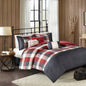 King/Cal King 6 Piece Herringbone Duvet Cover Set