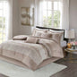 Piece Chenille Jacquard Comforter Set Taupe
