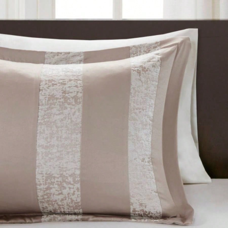 Piece Chenille Jacquard Comforter Set Taupe