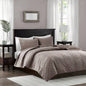 3 Piece Velvet Quilt Set Navy King/Cal King