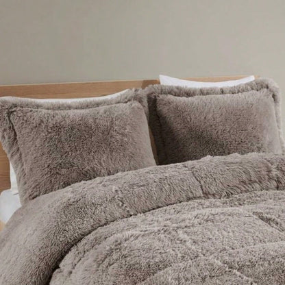 Twin/Twin XL Shaggy Long Fur Comforter Set