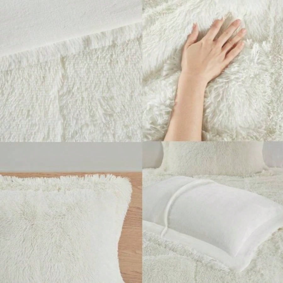 Twin/Twin XL Shaggy Long Fur Comforter Set