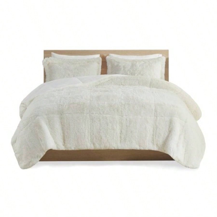 Twin/Twin XL Shaggy Long Fur Comforter Set