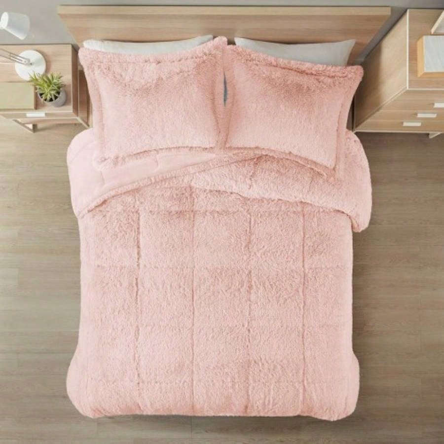 Twin/Twin XL Shaggy Long Fur Comforter Set