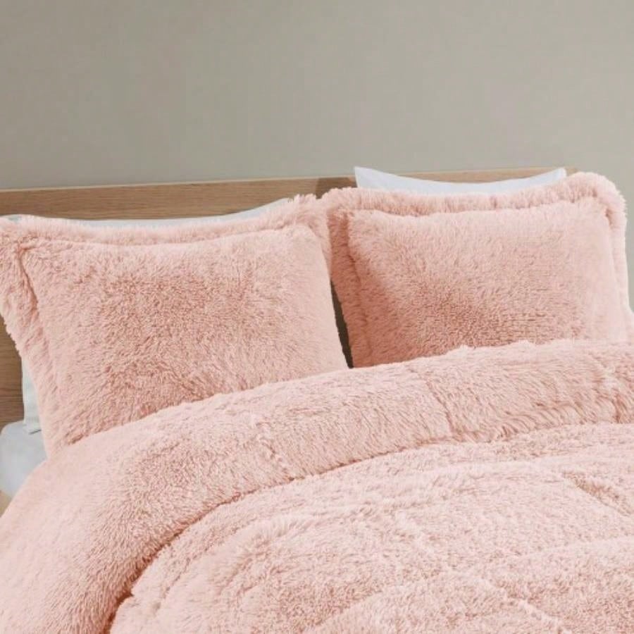 Twin/Twin XL Shaggy Long Fur Comforter Set