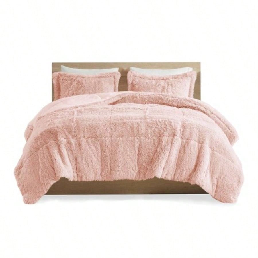 Full/ Shaggy Long Fur Comforter Set