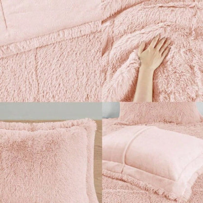 Twin/Twin XL Shaggy Long Fur Comforter Set