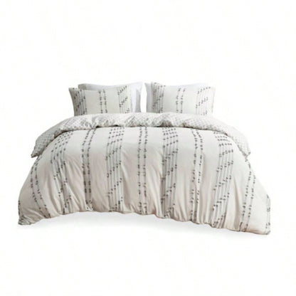 Full/ 3 Piece Cotton Jacquard Duvet Cover Set