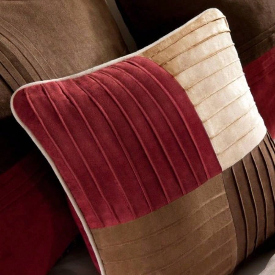 Piece Microsuede Comforter Set Red Cal King