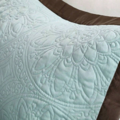9 Piece Charmeuse Comforter Set Blue