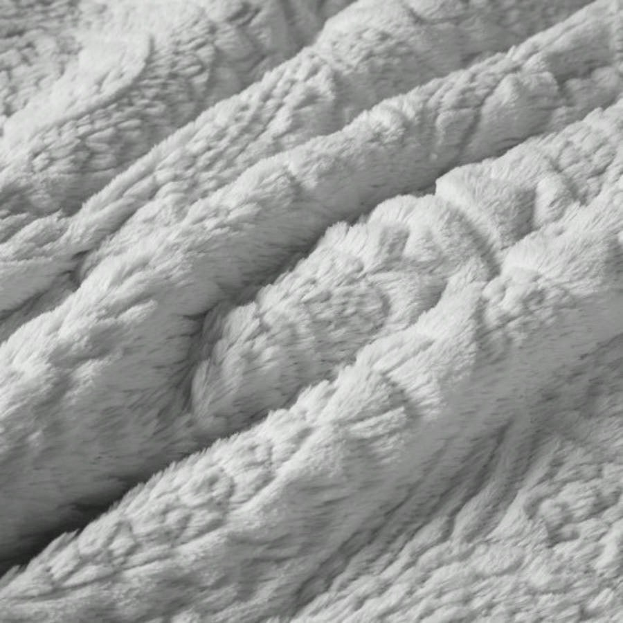 Full/ Embroidered Medallion Faux Fur Ultra Plush Comforter Set