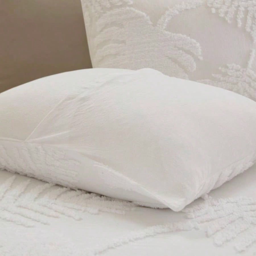 3 Piece Tufted Cotton Chenille Comforter Set Full/