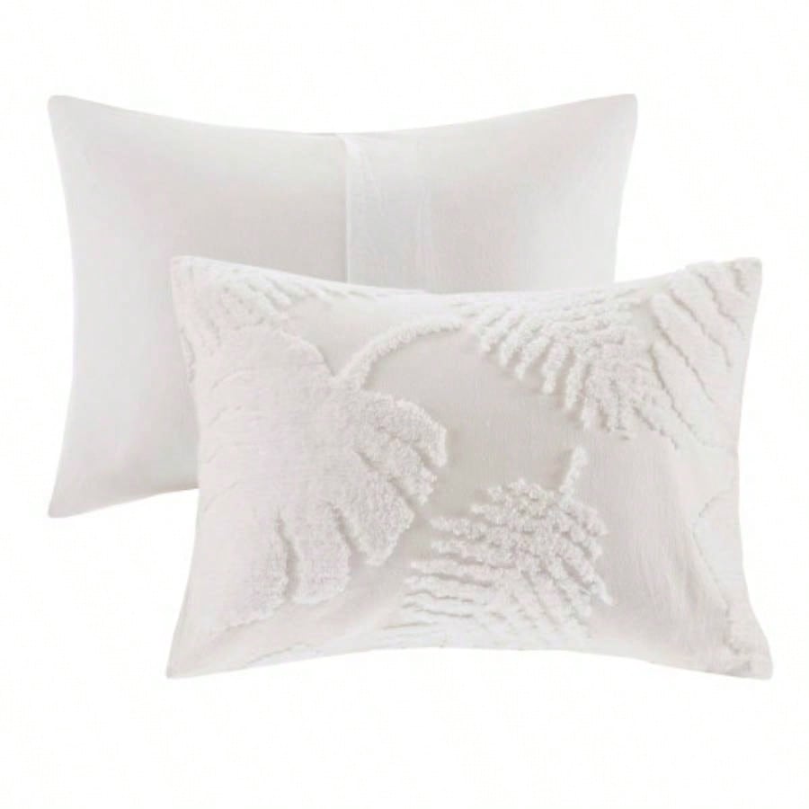 3 Piece Tufted Cotton Chenille Comforter Set Full/