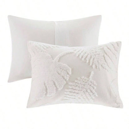 3 Piece Tufted Cotton Chenille Comforter Set Full/