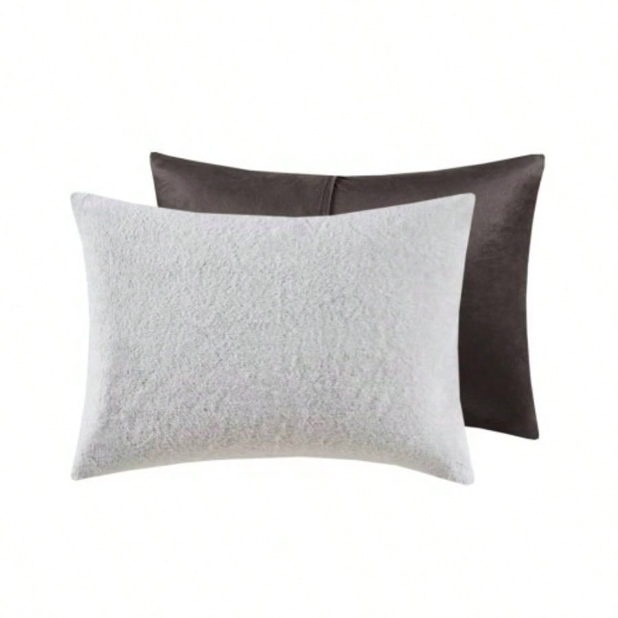 Full/ Faux Fur to Mink Down Comforter Set