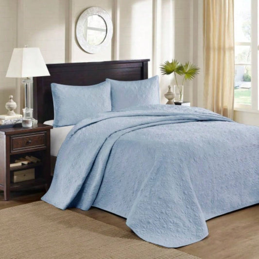 Reversible Bedspread Set Blue