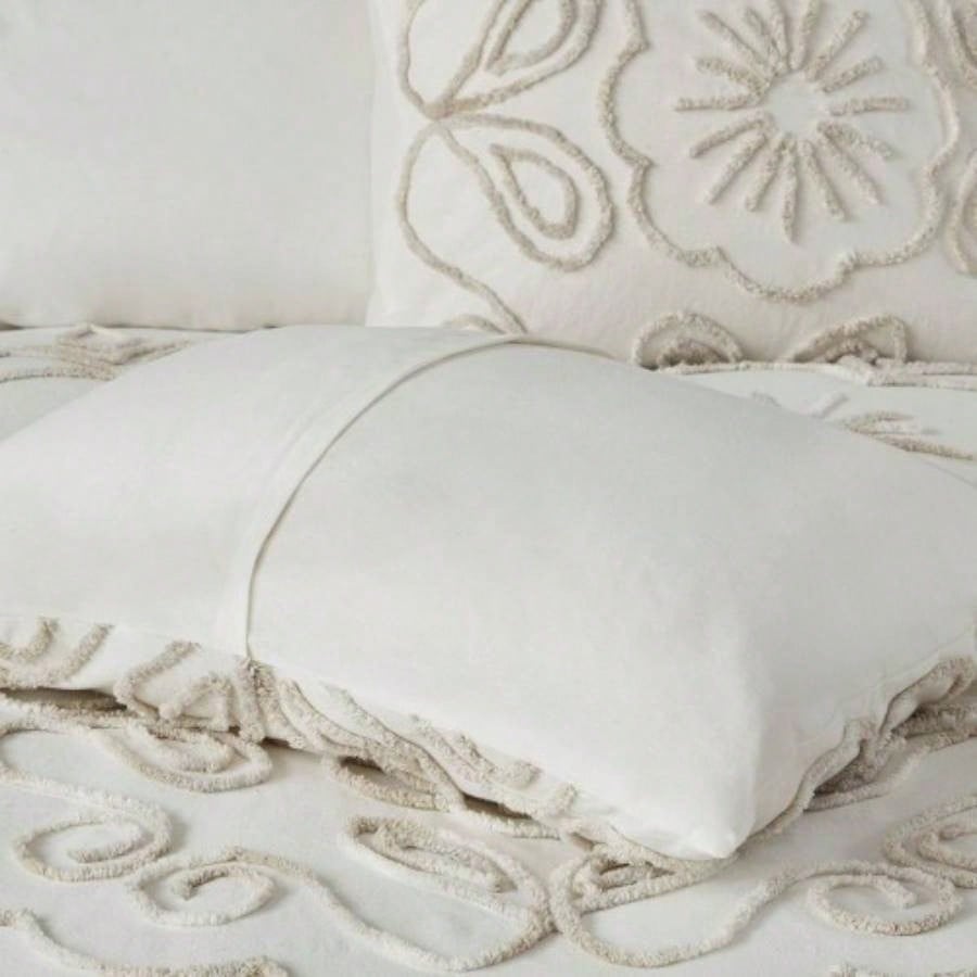 Full/ 3 Piece Tufted Cotton Chenille Duvet Cover Set