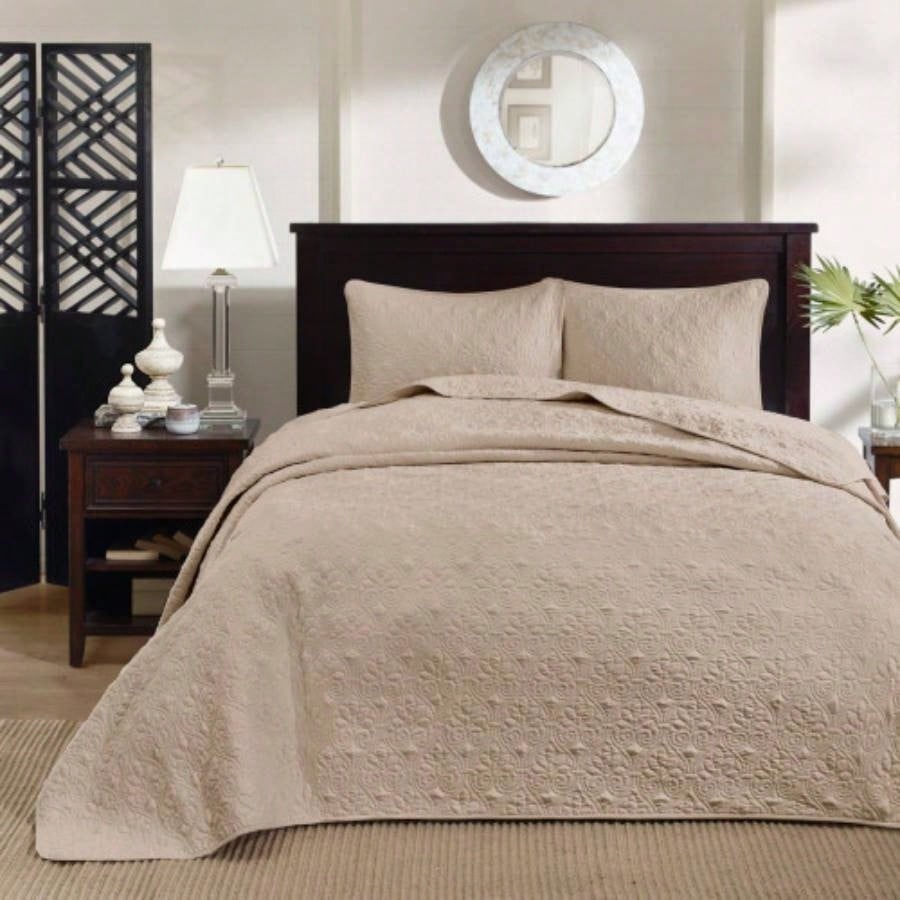 Reversible Bedspread Set Khaki